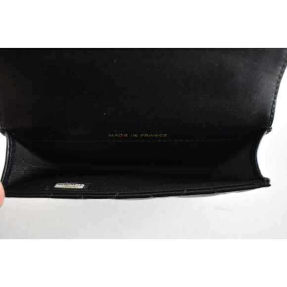 Chanel 21A Black Flap Coin Purse With Chain Gold Handle Shoulder Crossbody Bag - Picture 12 of 12
